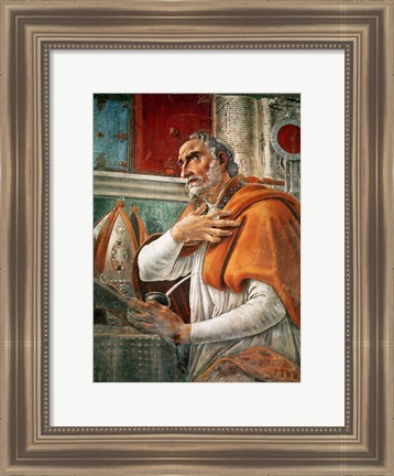 Framed St. Augustine in his Cell, c.1480 Print