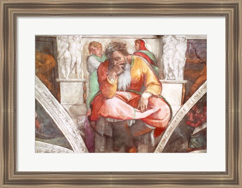 Framed Sistine Chapel Ceiling: The Prophet Jeremiah Print