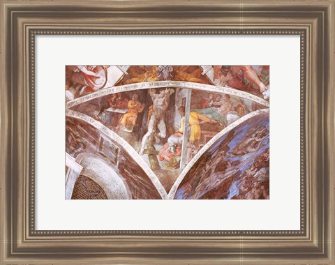 Framed Sistine Chapel Ceiling: Haman Print