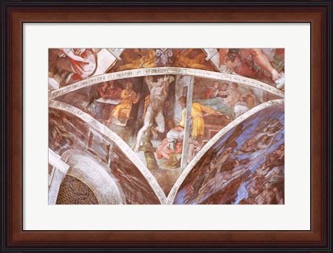 Framed Sistine Chapel Ceiling: Haman Print