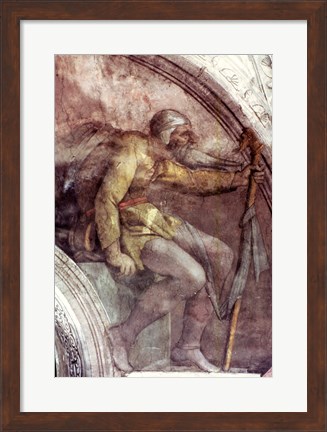 Framed Sistine Chapel Ceiling: One of the Ancestors of God Print