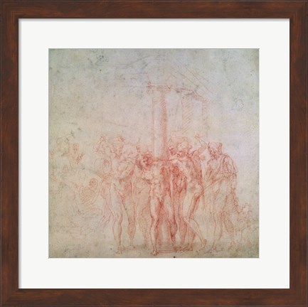 Framed Inv. 1895 6-15-500. R. (W.15) The Flagellation of Christ Print