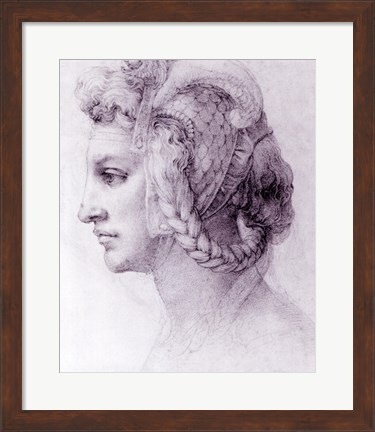 Framed Ideal Head of a Woman, c.1525-28 Print