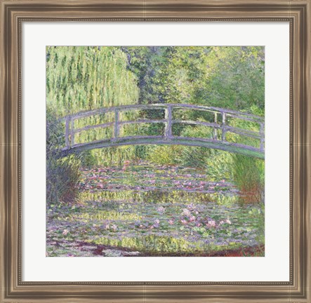 Framed Waterlily Pond: Green Harmony, 1899 Print