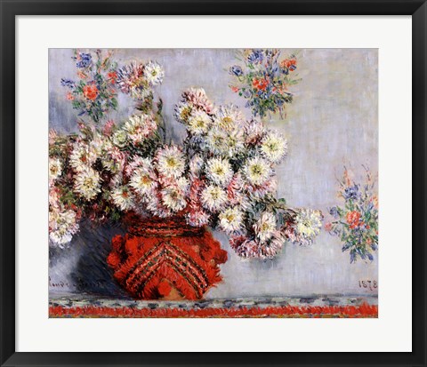 Framed Chrysanthemums, 1878 Print