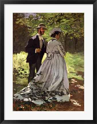 Framed Promenaders, or Bazille and Camille, 1865 Print