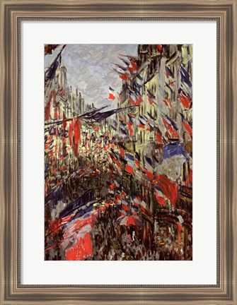 Framed Rue Saint-Denis, Celebration of June 30, 1878 Print