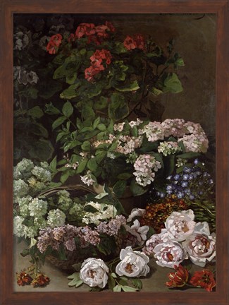 Framed Spring Flowers, 1864 Print