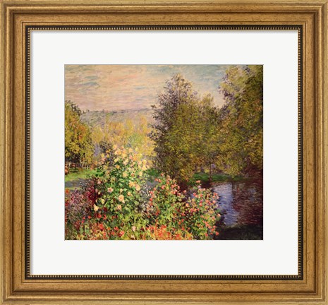 Framed Corner of the Garden at Montgeron, 1876-7 Print