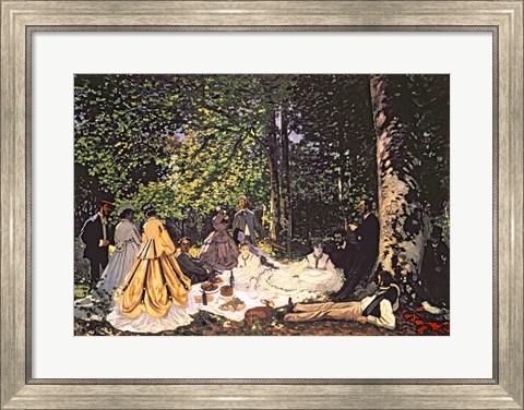 Framed Le Dejeuner sur l&#39;Herbe, 1866 Print