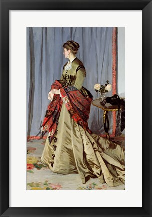 Framed Portrait of Madame Louis Joachim Gaudibert, 1868 Print