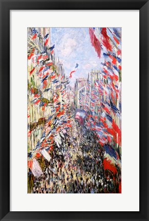 Framed Rue Montorgueil, Paris, Celebration of June 30, 1878 Print