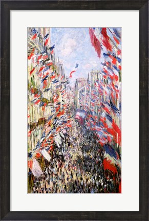 Framed Rue Montorgueil, Paris, Celebration of June 30, 1878 Print