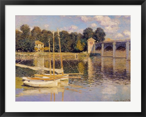 Framed Bridge at Argenteuil, 1874 Print