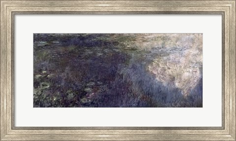 Framed Waterlilies - The Clouds (left section), 1914-18 Print