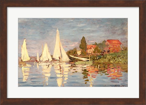 Framed Regatta at Argenteuil, c.1872 Print