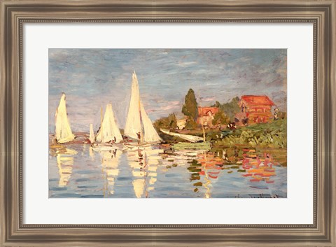 Framed Regatta at Argenteuil, c.1872 Print