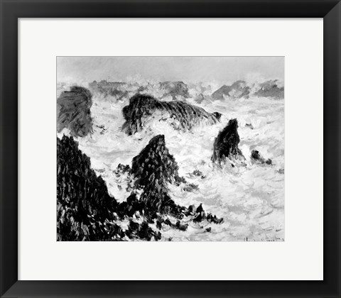 Framed Rocks of Belle-Ile, 1886 Print