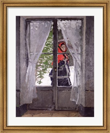 Framed Red Cape (Madame Monet) c.1870 Print