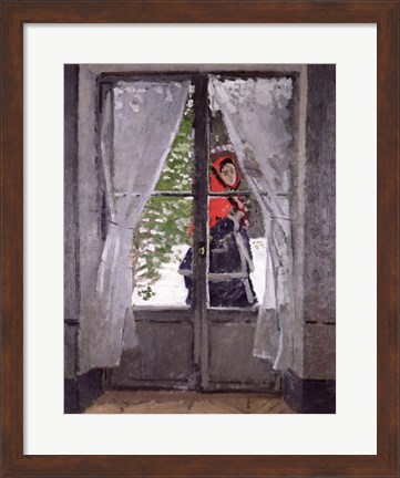 Framed Red Cape (Madame Monet) c.1870 Print