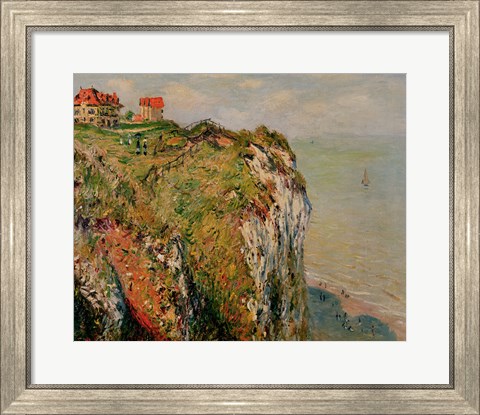 Framed Cliff at Dieppe, 1882 Print