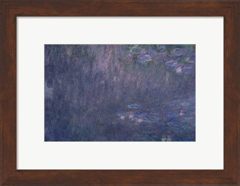 Framed Waterlilies: Reflections of Trees, detail from the left hand side, 1915-26 Print