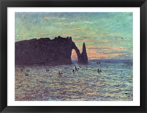 Framed Hollow Needle at Etretat, 1883 Print