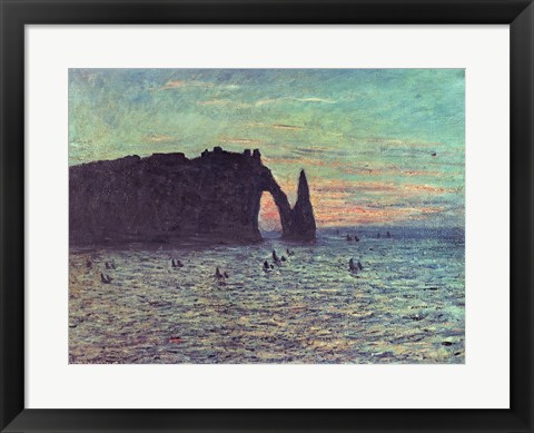 Framed Hollow Needle at Etretat, 1883 Print