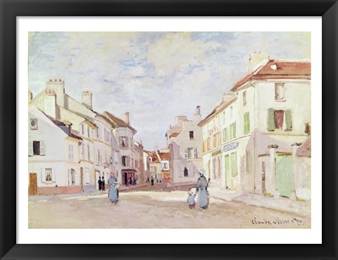 Framed Rue de la Chaussee at Argenteuil Print