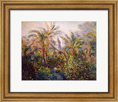 Framed Garden in Bordighera, Impression of Morning, 1884 Print