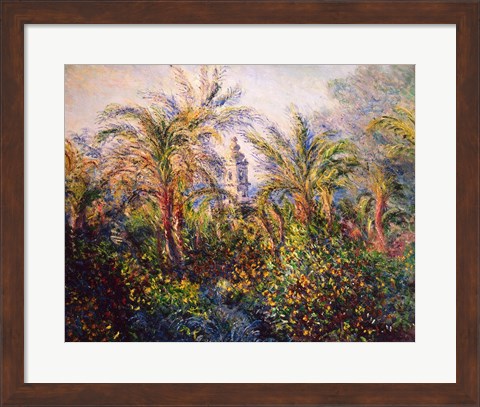 Framed Garden in Bordighera, Impression of Morning, 1884 Print