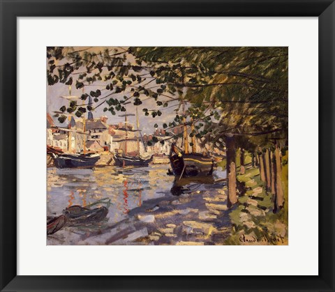 Framed Seine at Rouen, 1872 Print