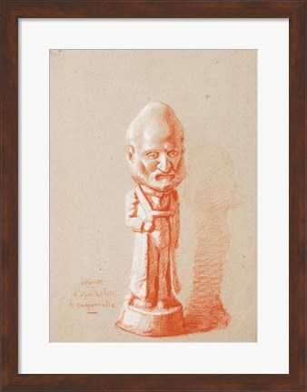 Framed Portrait of a shareholder, from a plaster of Cuquemelle Print