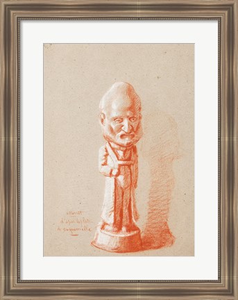 Framed Portrait of a shareholder, from a plaster of Cuquemelle Print