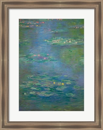 Framed Waterlilies, detail, 1903 Print