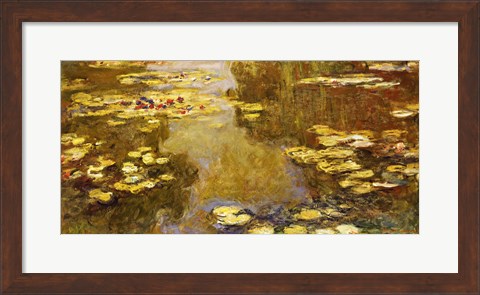 Framed Lily Pond - yellow Print