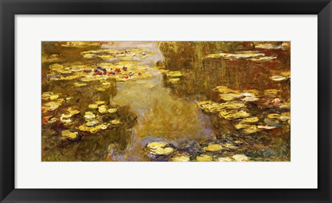 Framed Lily Pond - yellow Print