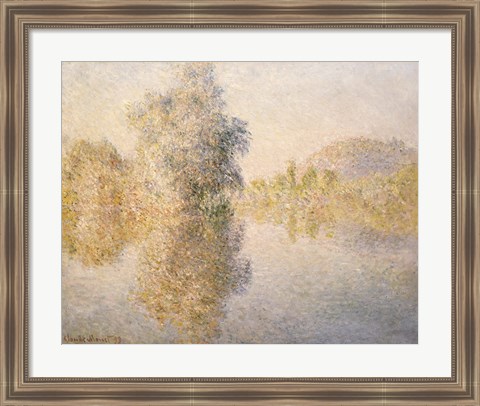 Framed Early Morning on the Seine at Giverny, 1893 Print