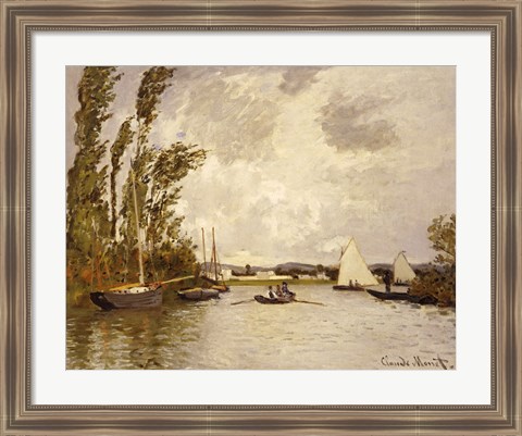 Framed Little Branch of the Seine at Argenteuil Print