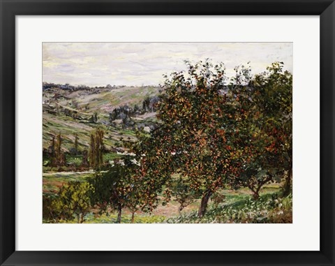 Framed Apple Trees near Vetheuil Print