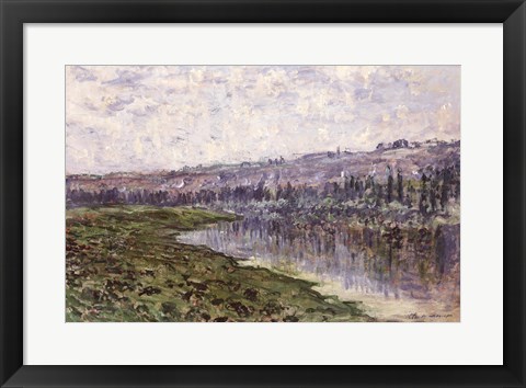 Framed Seine and the Hills of Chantemsle, 1880 Print