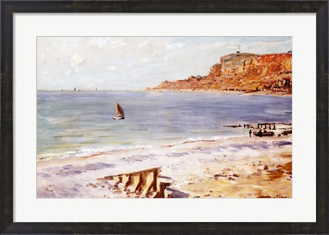 Framed Seascape at Sainte-Adresse Print
