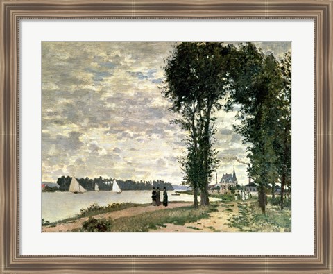 Framed Banks of the Seine at Argenteuil, 1872 Print