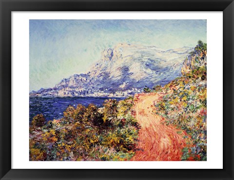 Framed Red Road near Menton, 1884 Print