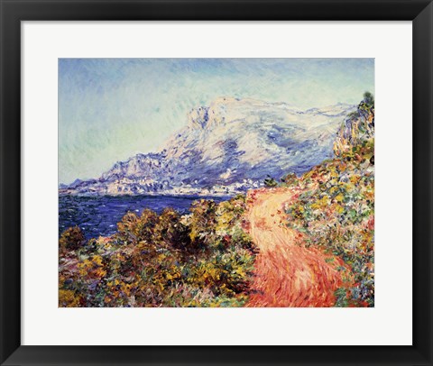 Framed Red Road near Menton, 1884 Print