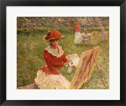 Framed Blanche Hoschede Painting, 1892 Print