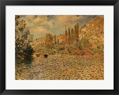 Framed Seine at Vetheuil Print