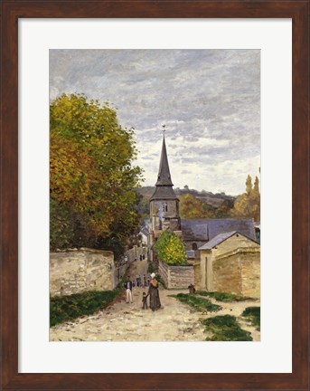 Framed Street in Sainte-Adresse, 1868-70 Print