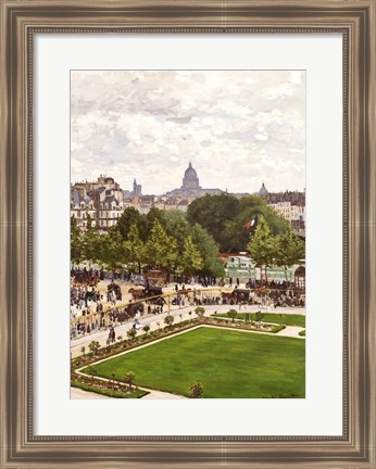 Framed Garden of the Princess, Louvre, 1867 Print