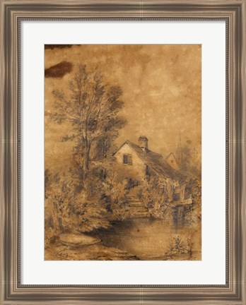 Framed La Lezarde shores, 1856 Print